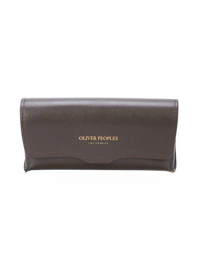 Shop Oliver Peoples Rounded Sunglasses In Brown