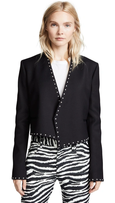 Shop Helmut Lang Studded Suit Jacket In Black