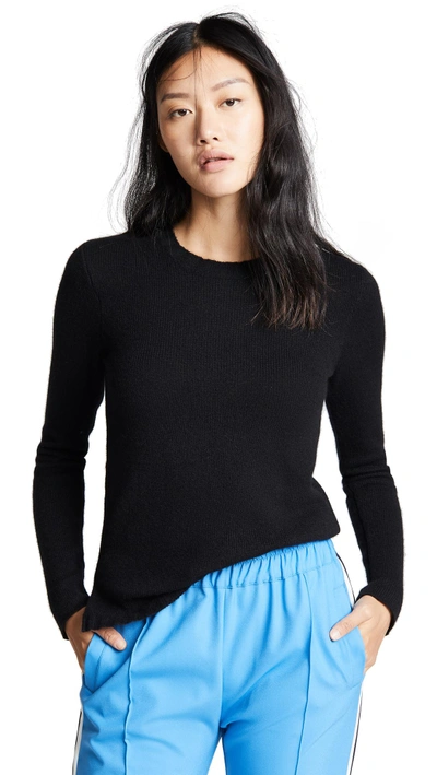 Shop James Perse Crew Neck Cashmere Sweater In Black