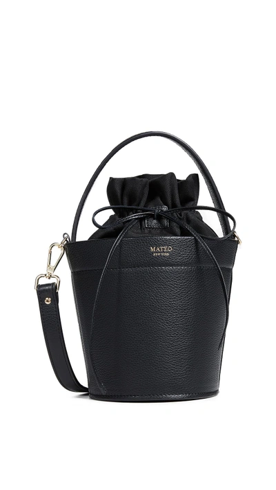 Shop Mateo The Madeline Bucket Bag In Noir