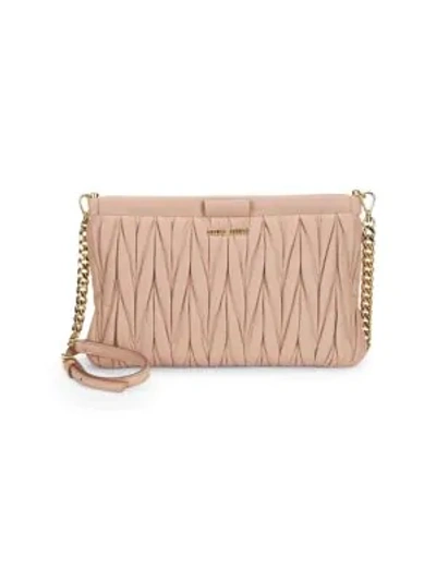 Shop Miu Miu Bandoliera Shoulder Bag In Cammeo