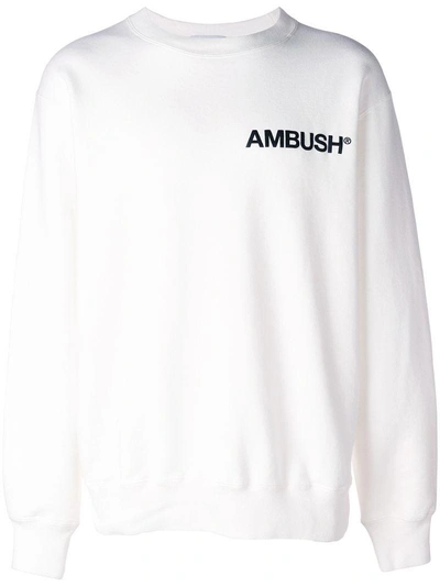 Shop Ambush Logo Patch Sweatshirt In White