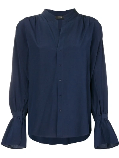 Shop Steffen Schraut Round Collar Shirt - Blue