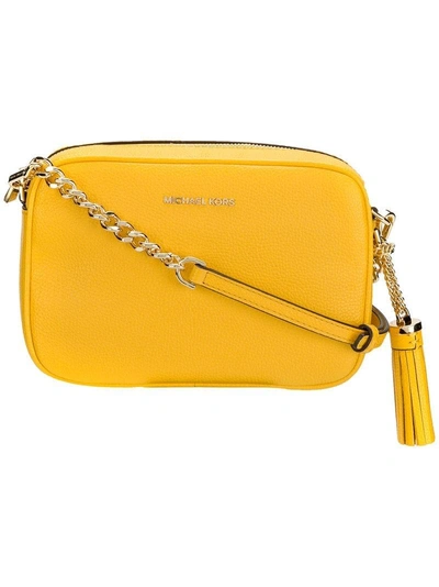 Shop Michael Michael Kors Ginny Crossbody Bag In Yellow