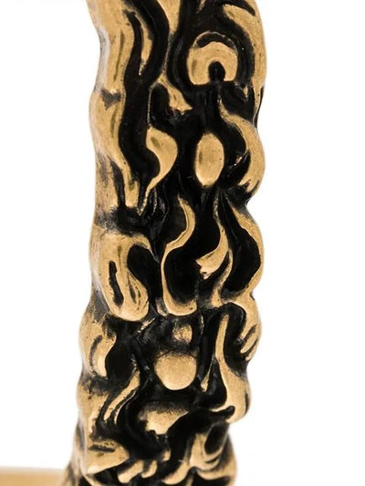 Shop Gucci Lion Mane Cuff Bracelet In 8062 Gold