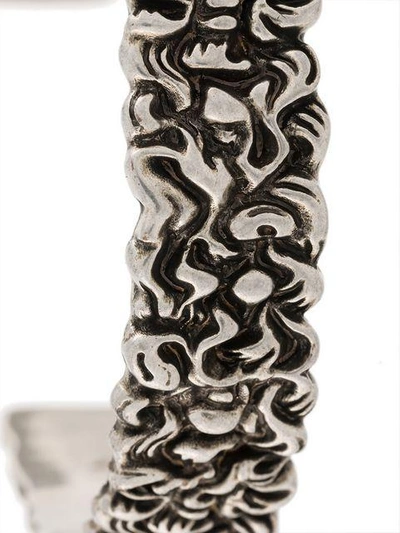 Shop Gucci Lion Mane Cuff Bracelet - Metallic