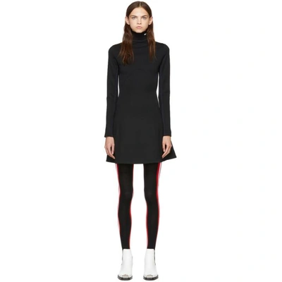 Shop Calvin Klein 205w39nyc Black Wool Turtleneck Dress In 001 Black