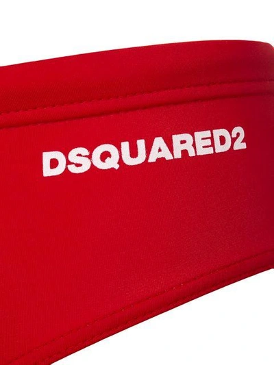 Shop Dsquared2 Icon Swim Trunks In Red