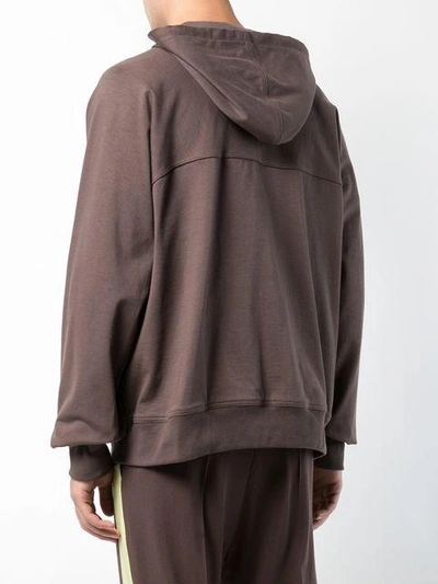 Shop Rick Owens Zipped Hooded Sweatshirt - Pink