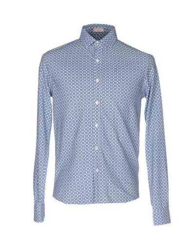 Shop Altea Man Shirt Blue Size M Cotton
