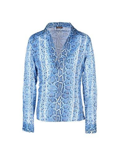 Shop Roberto Cavalli Beachwear Shirts In Blue