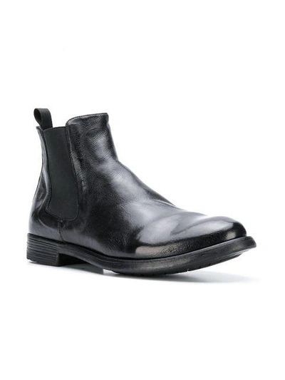 Officine Creative Leather Ankle Boots In Black
