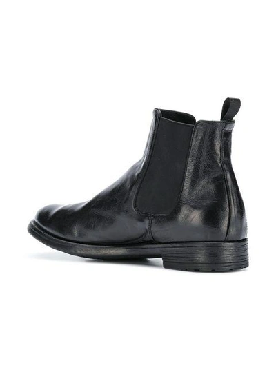 Officine Creative Leather Ankle Boots In Black