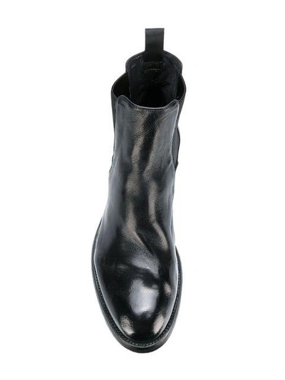 Officine Creative Leather Ankle Boots In Black
