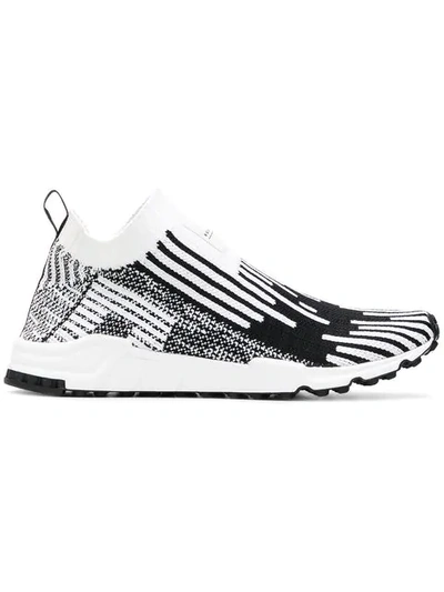 Originals Adidas Eqt Support Sock Primeknit Sneakers In Black&white