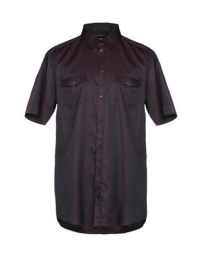 Shop Dolce & Gabbana Man Shirt Deep Purple Size 14 ½ Cotton