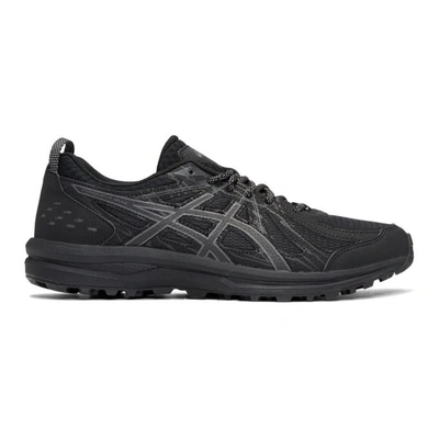 Shop Asics Black Frequent Trail Sneakers In Black/carbo