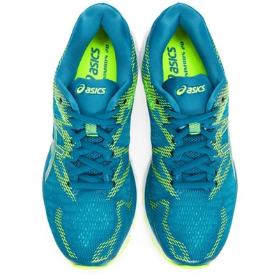 Shop Asics Blue And Green Gel-nimbus 20 Sneakers In Blue/lagoon