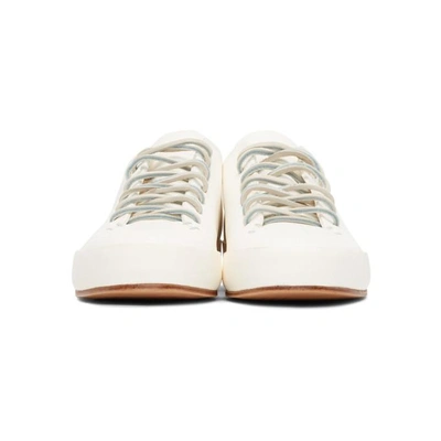 Shop Feit White Hand Sewn Low-top Sneakers