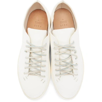 Shop Feit White Hand Sewn Low-top Sneakers