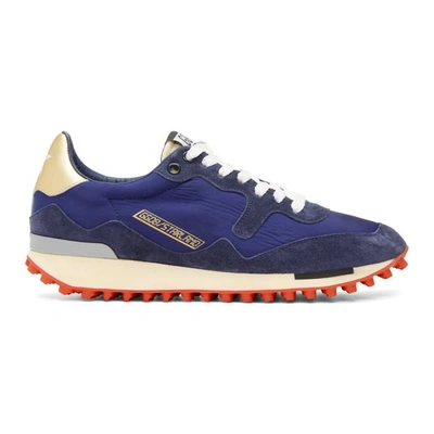 Shop Golden Goose Blue Nylon Starland Sneakers