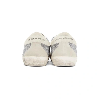 Shop Golden Goose Silver Limited Edition Crystal Galaxy Superstar Sneakers