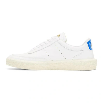 Shop Golden Goose White Tenthstar Bluette Sneakers In White Leath