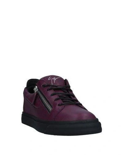 Shop Giuseppe Zanotti Sneakers In Purple