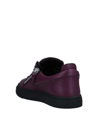 Shop Giuseppe Zanotti Sneakers In Purple