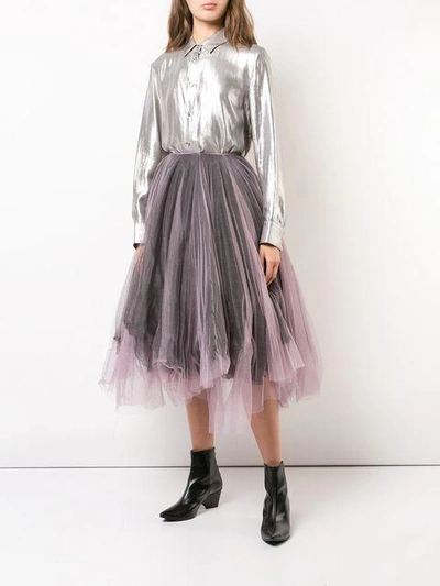 tulle midi skirt