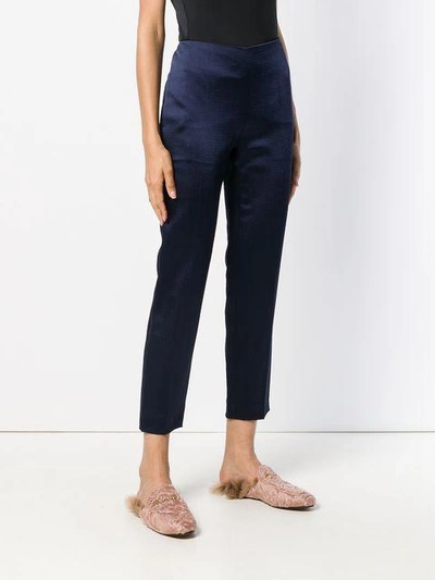 Shop M Missoni Straight Cut Trousers - Blue