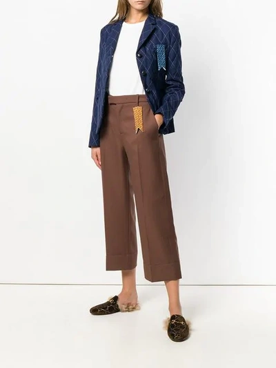 Shop The Gigi Irma Cropped Trousers - Brown