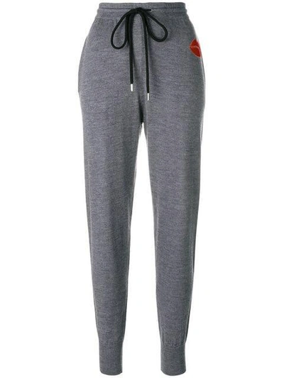 lip patch track pants