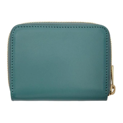 Shop Apc A.p.c. Blue Emmanuelle Compact Wallet In Iaa Bleu
