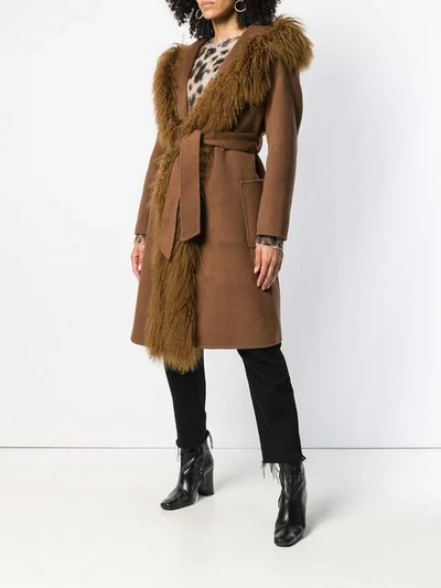 Shop P.a.r.o.s.h . Fur Coat - Brown