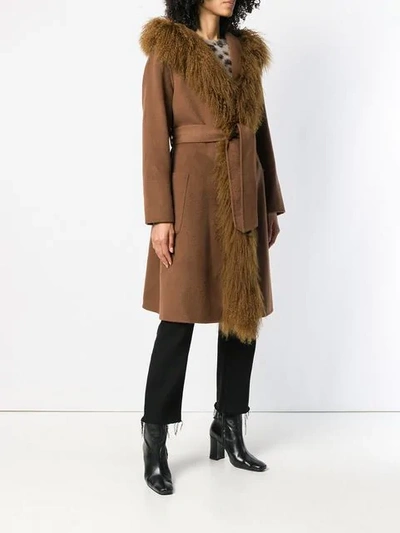 Shop P.a.r.o.s.h . Fur Coat - Brown