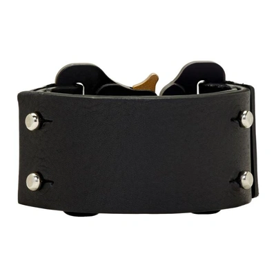 Shop Alyx 1017  9sm Black Buckle Cuff Bracelet In 1-black