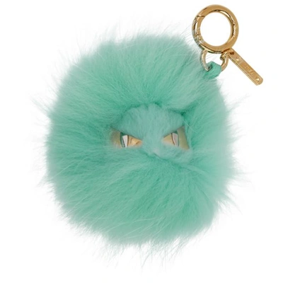Shop Fendi Turquoise Mink Bag Bugs Keychain In F13vm