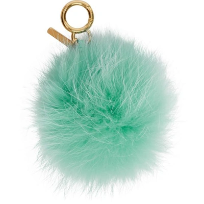 Shop Fendi Turquoise Mink Bag Bugs Keychain In F13vm