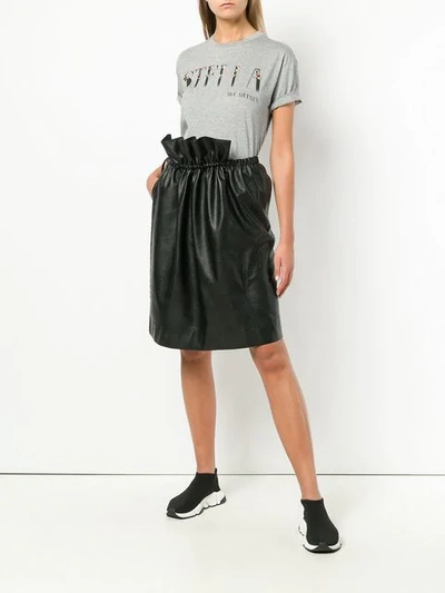 Stella Mccartney Logo Patch T-shirt In Grey