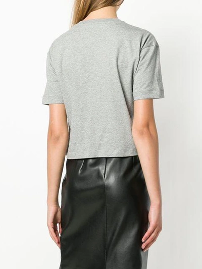 Stella Mccartney Logo Patch T-shirt In Grey