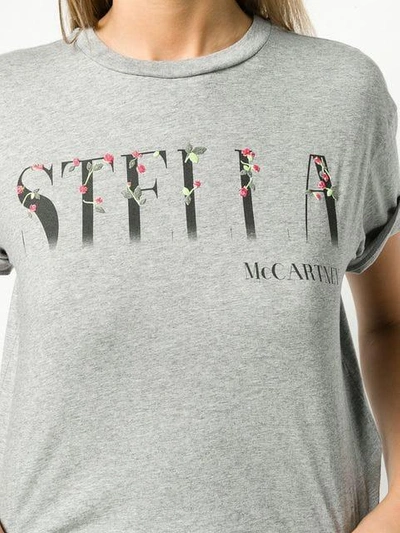 Stella Mccartney Logo Patch T-shirt In Grey
