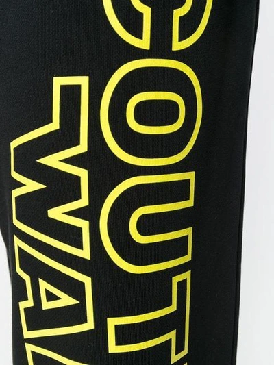 Shop Moschino Couture Wars Track Pants In Black