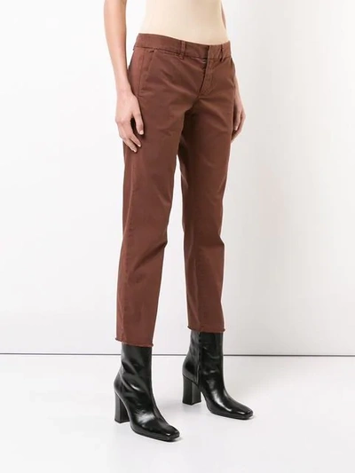 Shop Nili Lotan Slim Fit Chinos - Brown