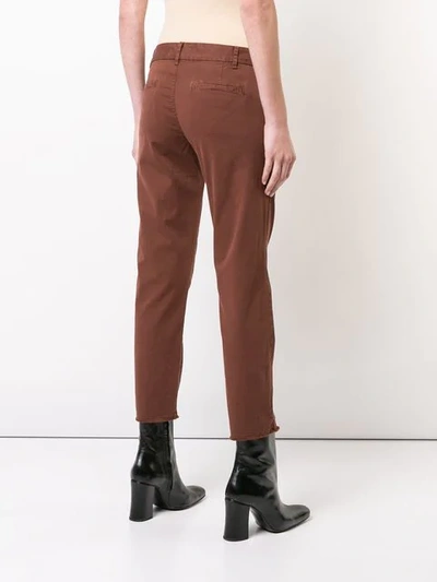 Shop Nili Lotan Slim Fit Chinos - Brown