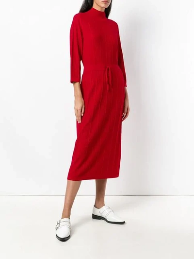 Shop Apc A.p.c. Vivianne Ribbed Midi Dress - Red