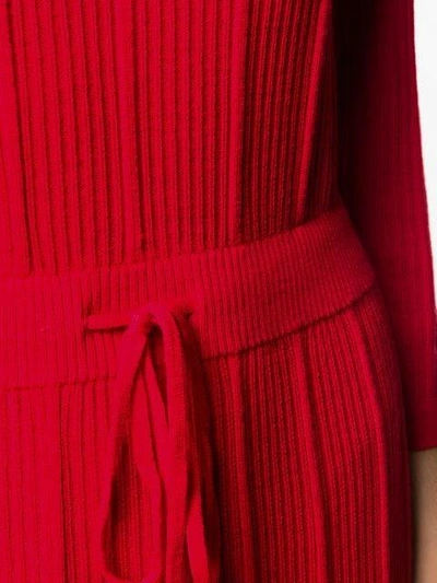 Shop Apc A.p.c. Vivianne Ribbed Midi Dress - Red