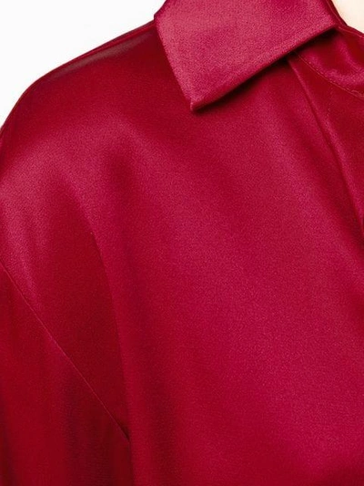 Shop David Koma Crossed Shirt Bodysuit - Red