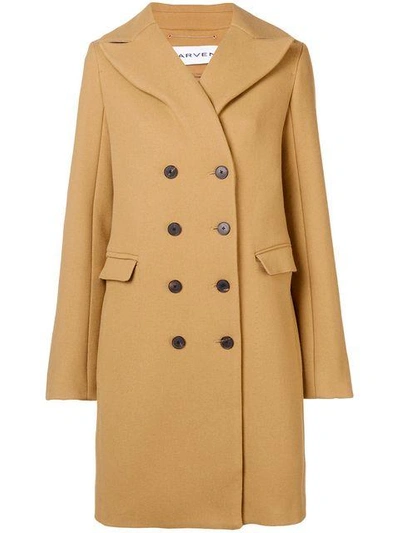 Shop Carven Double Breasted Coat In Neutrals