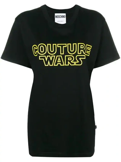 Shop Moschino Couture Wars T In Black